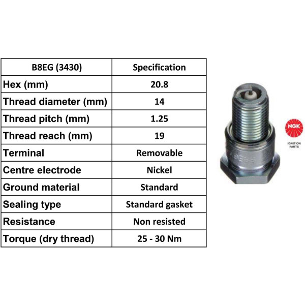 NGK NGK Spark Plug B8EG Plugs [Box 4]